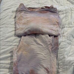 LOFT Pink Tie-Dye Jumpsuit